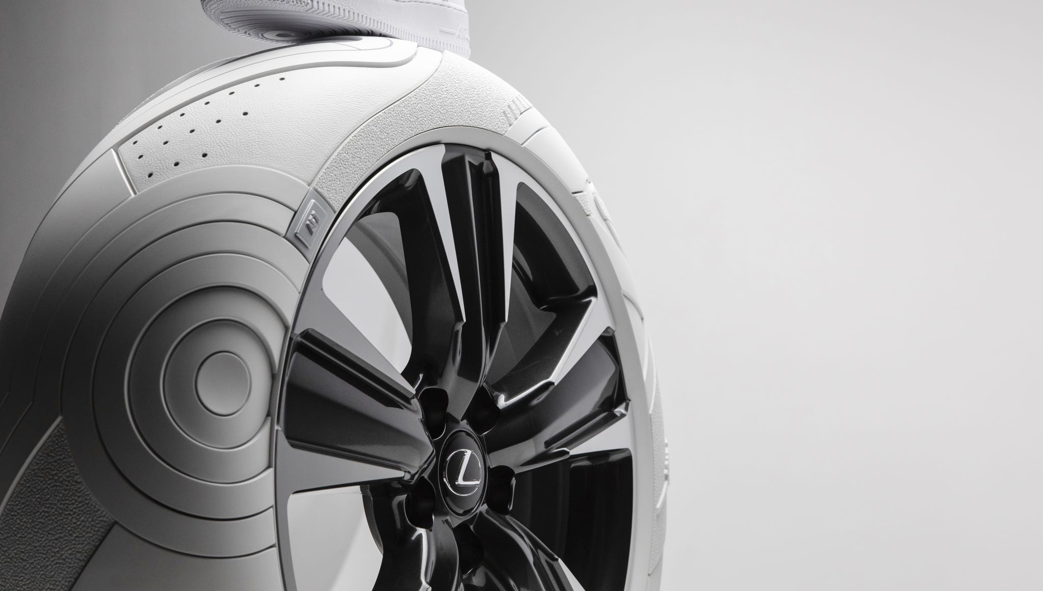 virar Dictado subtítulo Lexus UX wears tires inspired by John Elliott's Nike AF1 shoes