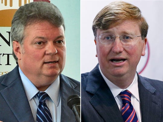 Mississippi Attorney General Jim Hood (left) and Mississippi Lt. Governor Tate Reeves