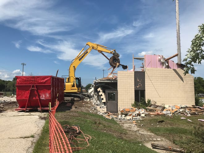 The Logemann Community Center in Mequon was demolished on Aug. 1, 2018. The city of Mequon plans to reconfigure and reconstruct the parking lots for Mequon City Hall and the former Logemann Center site.