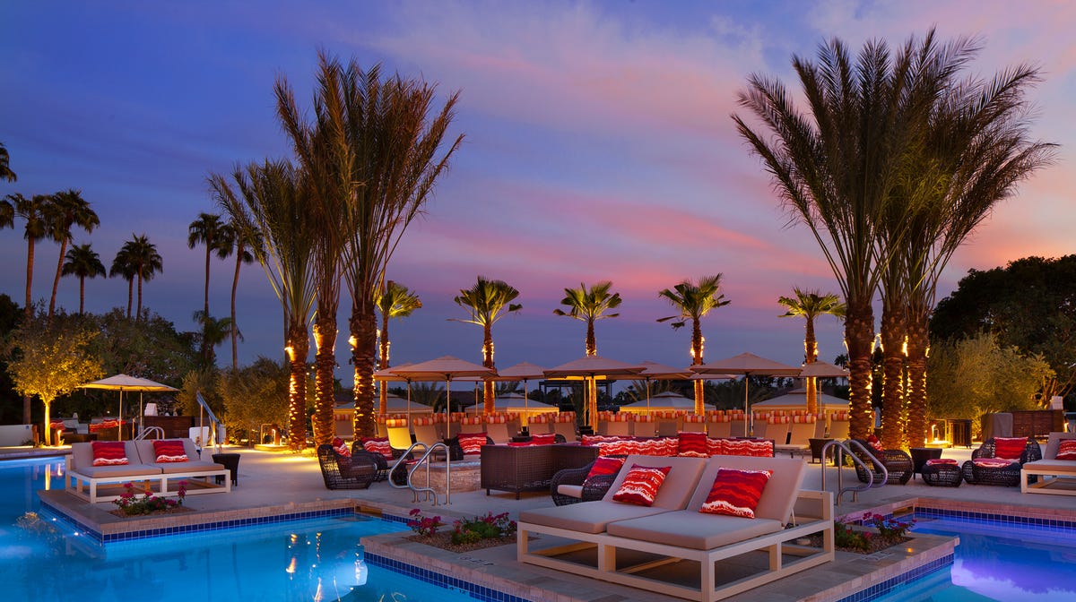The Phoenician, a luxury resort in Phoenix, Arizona, has a new reserved seating section at one of its pools. Guests pay $25 to $50 per lounge chair depending on the day and season.