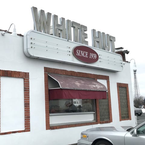 The front of the White Hut restaurant.