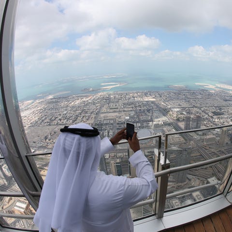 epa07366683 A picture taken with a fish eye lens...