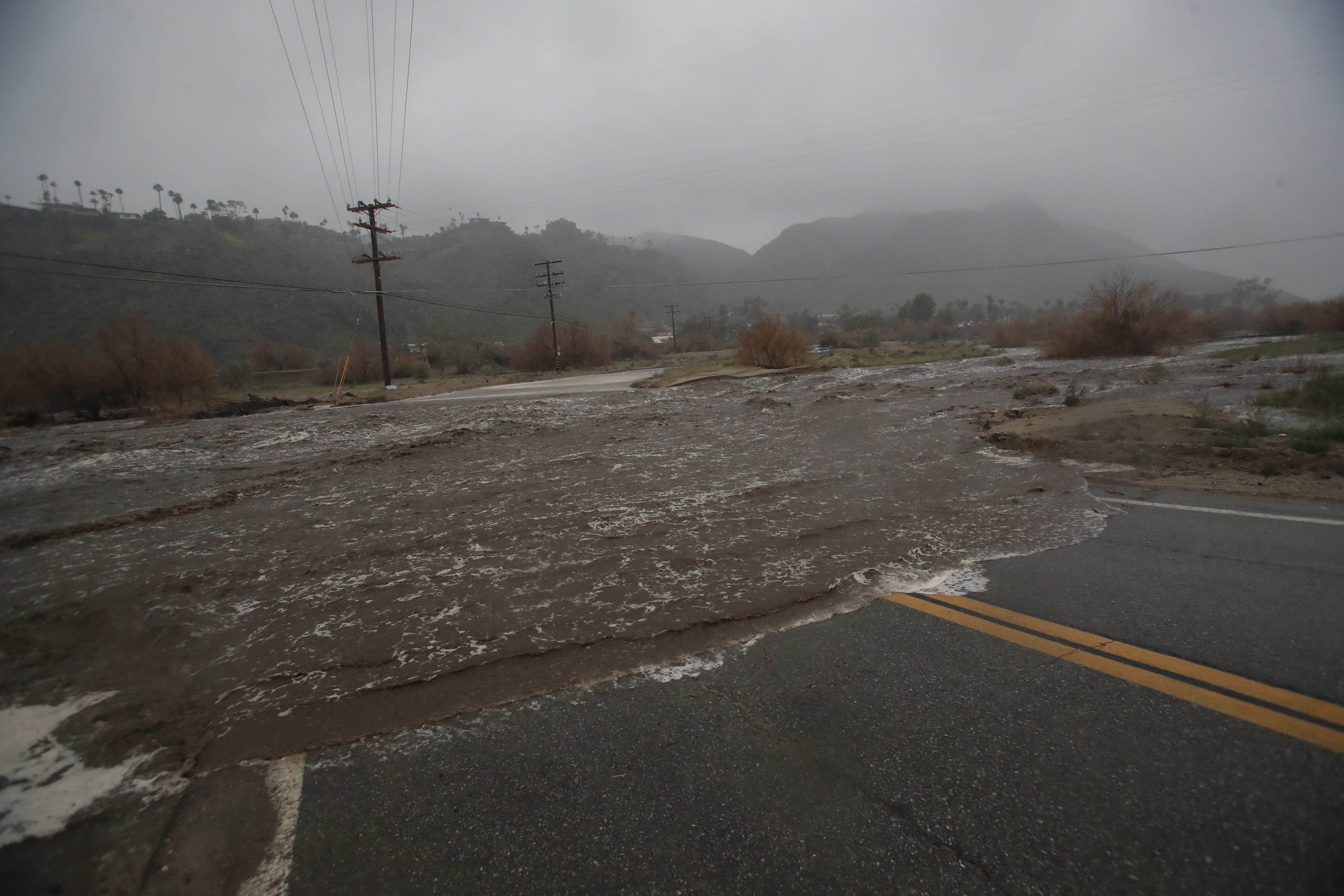 Palm Springs area experiences one of 3 wettest days; heavy rain brings