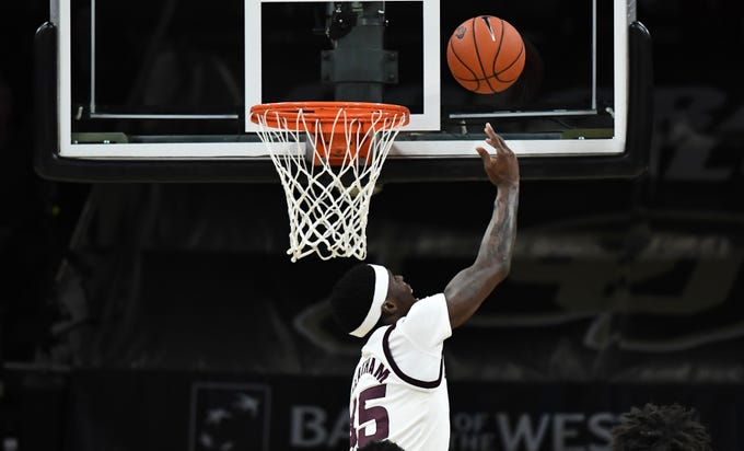 Feb 13, 2019; Boulder, CO, USA; Arizona State Sun Devils forward Zylan Cheatham (45) shoots in the first half against the Colorado Buffaloes at the CU Events Center. Mandatory Credit: Ron Chenoy-USA TODAY Sports