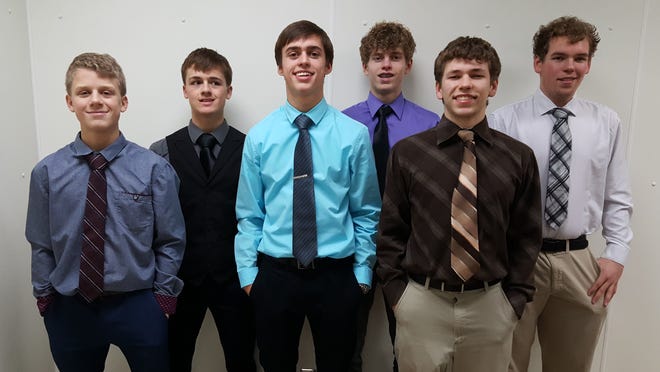The Power Pirates' three sets of brothers, from left to right, are Spencer and Ben Lehnerz, Nicholas and Jackson Widhalm, and Gaice and Gaije Blackwell.