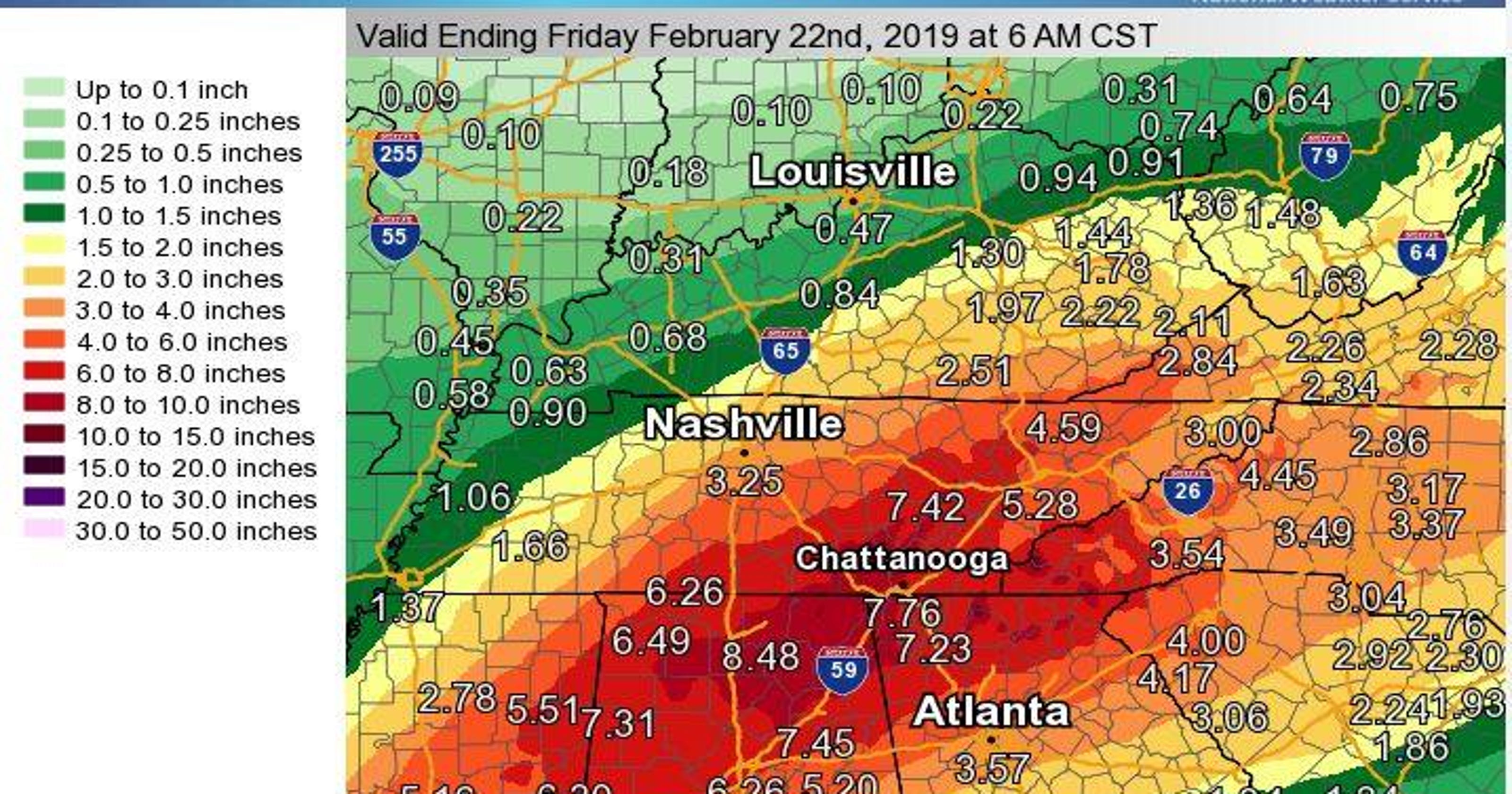 Nashville weather forecast Rain, floods likely over weekend, next week