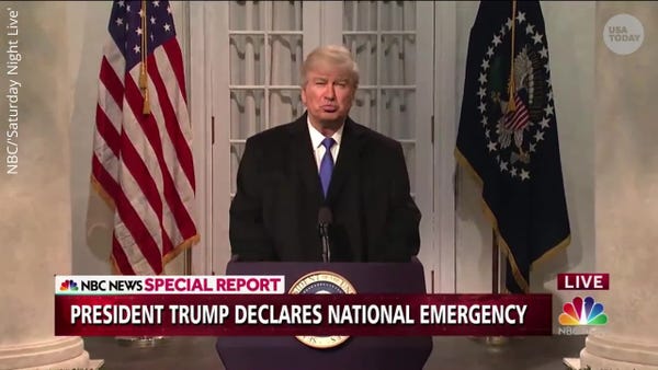 Baldwin returns to 'SNL' to mock Trump's press...