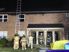 Firefighters responded Sunday night to a fire at the Millbridge Gardens apartment complex in Gloucester Township.
