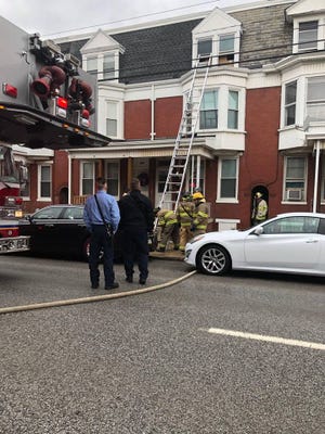 Crews respond to a fire in the 800 block of East Philadelphia Street, York City, Monday, Feb. 18. Photo courtesy of the Southern PA Incident Network.