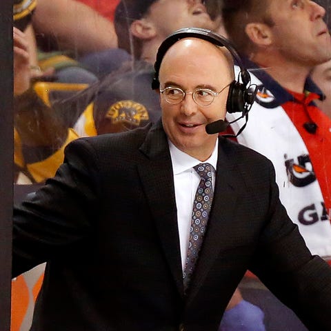 Pierre McGuire's spot between the benches can lead