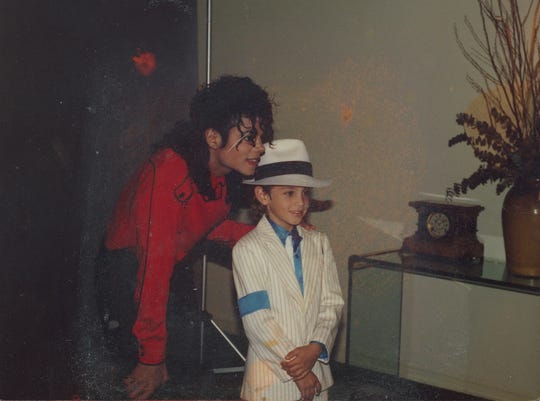 Michael Jackson and Wade Robson in a photo featured in "Leaving Neverland."