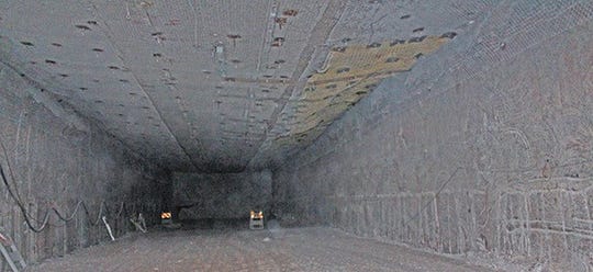 Panel 7, Room 3 is prepared for waste emplacement at the Waste Isolation Pilot Plant.