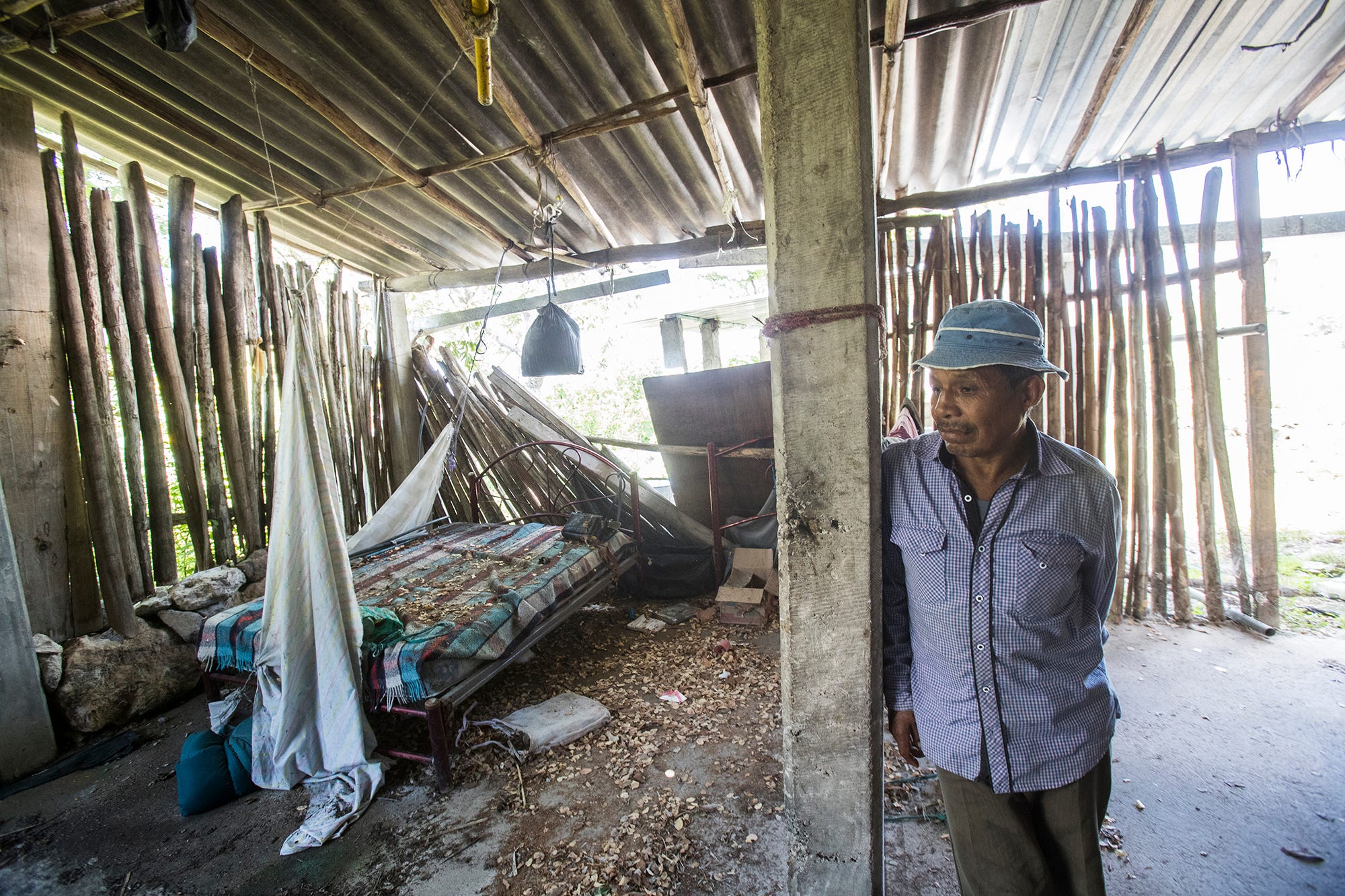 Salomon Lara Tlaltempa visits the home of his 24-year-old son, who was murdered on Jan. 6, 2016, when two dozen armed men stormed into the community and killed six people.