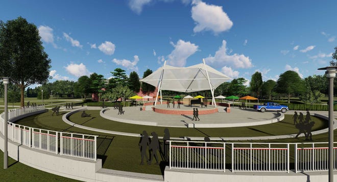 Rendering of amphitheater planned for construction across from the Student Union at Florida A&M University.