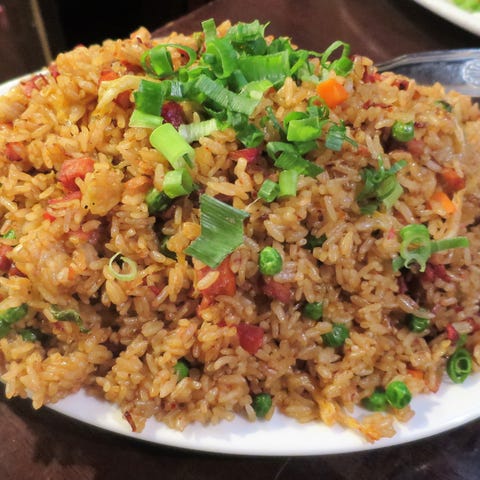 A closer look at the famous fried rice, with...