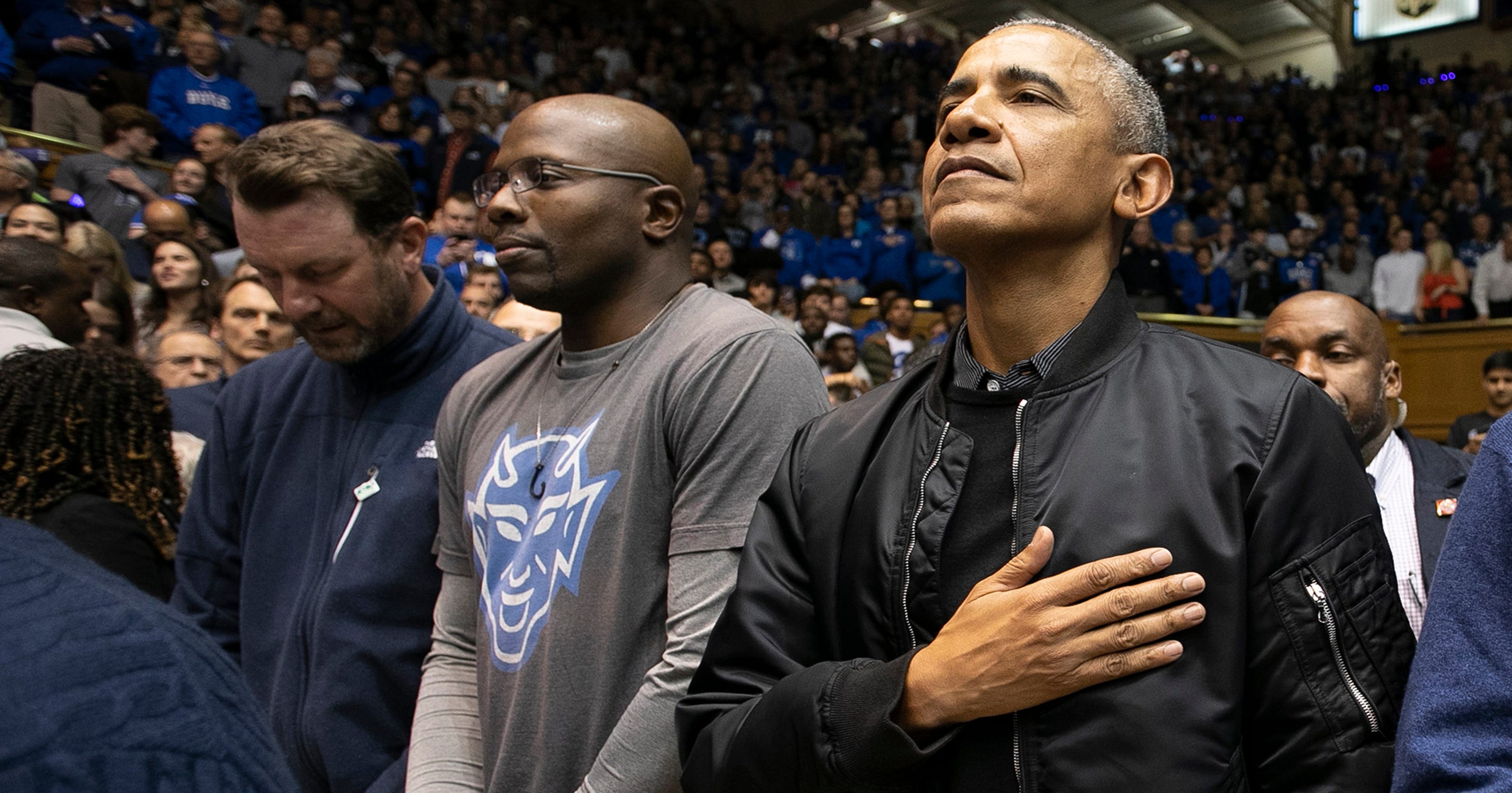 With video: President Obama watches as Duke's Zion Williamson breaks ...