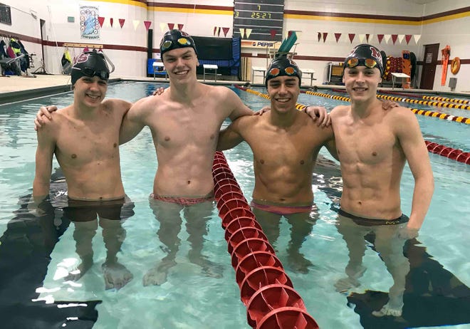 McCutcheon's 200 free relay team of Chase Merrell, Zach Weathers, Porfi Vasquez and Jonah McCutcheon will compete in the state preliminaries on Friday.