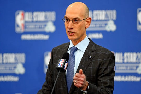 NBA commissioner Adam Silver during 2019 All-Star Weekend.