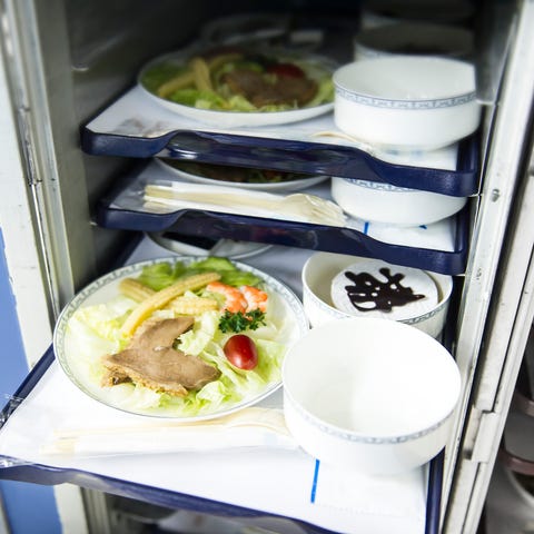 The food on a canceled flight usually no longer...