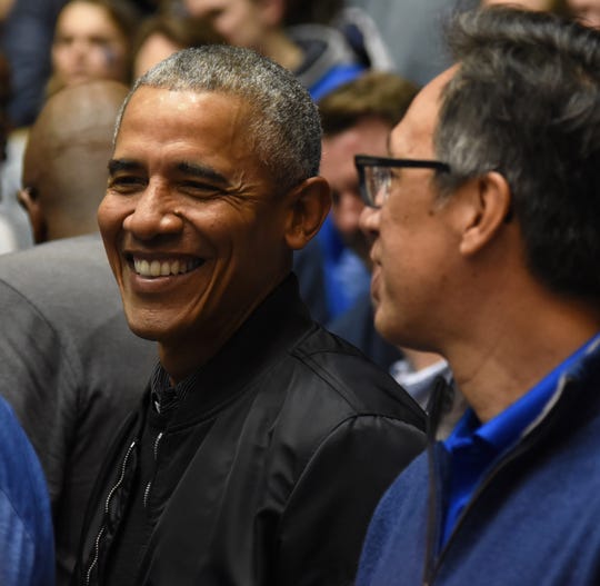 Barack Obama attends Duke-UNC game, wishes Zion Williamson well