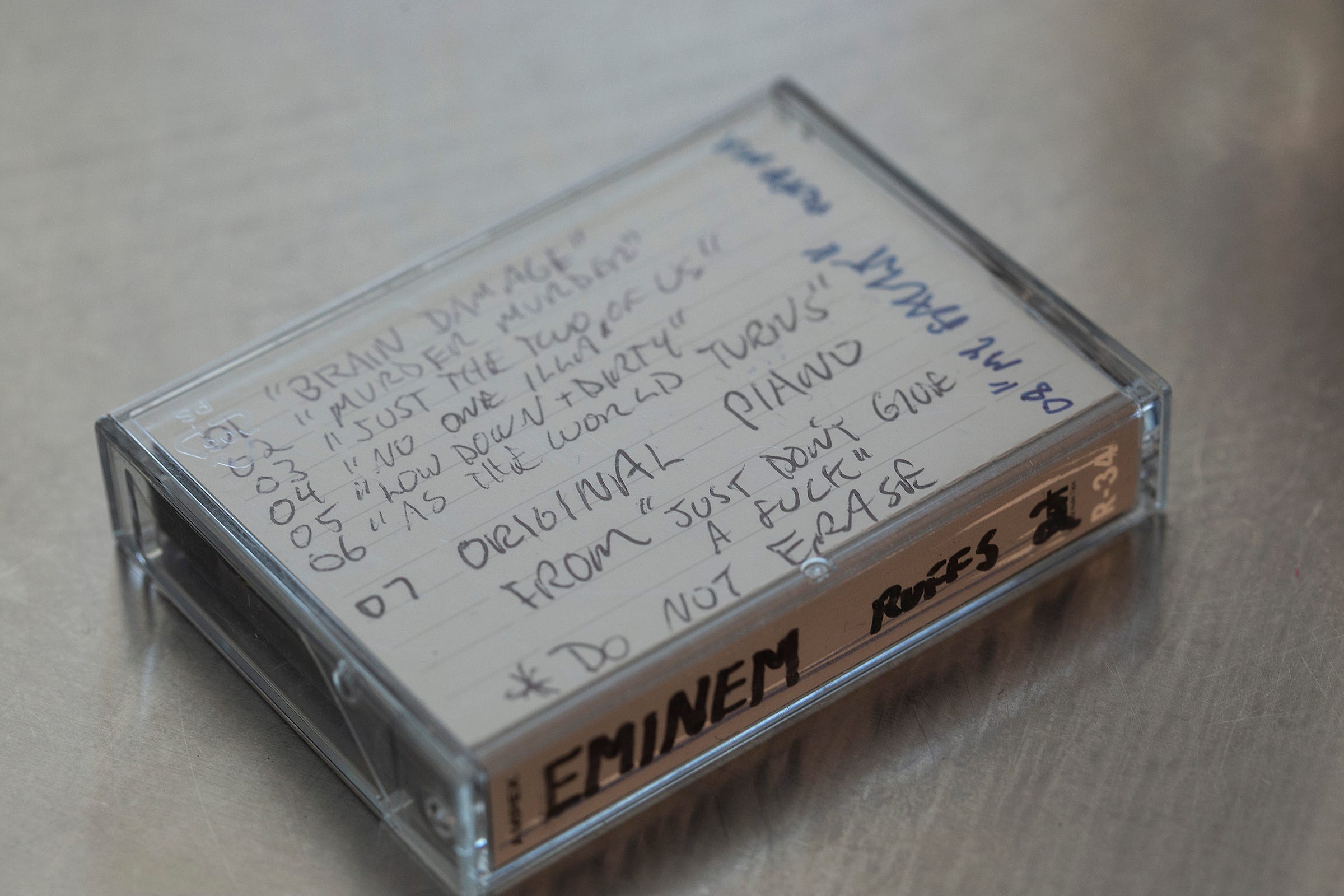 A digital audio tape from "The Slim Shady LP" recording sessions.