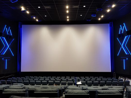 The "MXT" auditorium in the Malco Powerhouse Cinema.