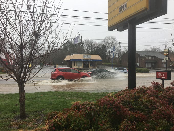 Knoxville flooding pictures Heavy rain causes East Tennessee to flood
