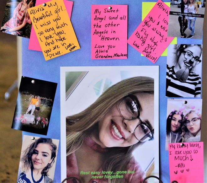 A shrine to the memory of Alivia Kailyn Gentile was on display during Saturday's event at the House of Grace Church. Gentle Giants of Ohio, which was founded in Gentile's memory, held the event.