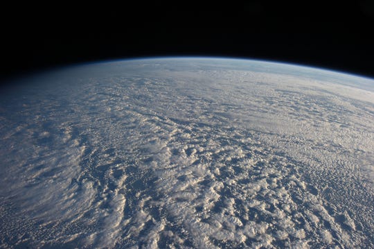 A stratocumulus layer over the northwestern Pacific Ocean about 460 miles northeast of Honshu, Japan, seen from the International Space Station.