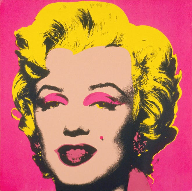 One of Andy Warhol's famous screen prints of Marilyn Monroe is on display at the Trout Museum of Art in downtown Appleton.