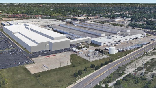 A rendering showing the conversion plans of the Mack Avenue engine complex as part of the announcement by Fiat Chrysler Automotive to invest $ 4.5 billion in southeastern Michigan. 