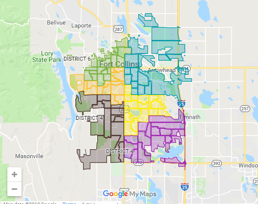 Map Of Fort Collins Map: What Is My Fort Collins City Council District?