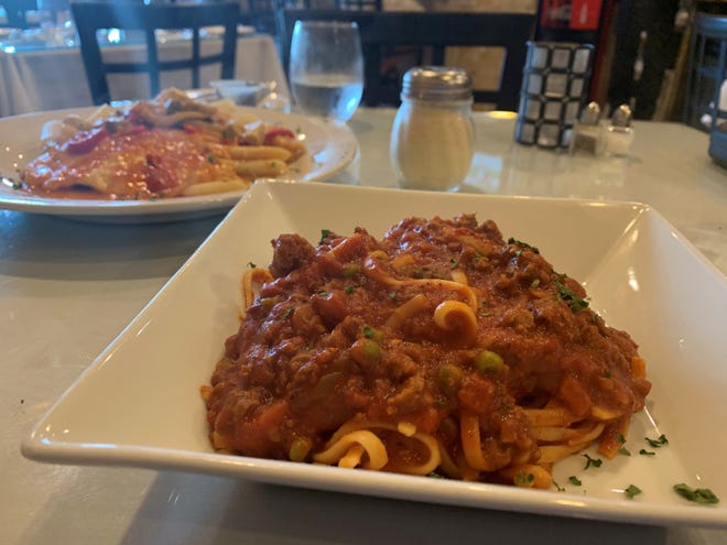 Bolognese served with linguine at Davide, Marco Island. 