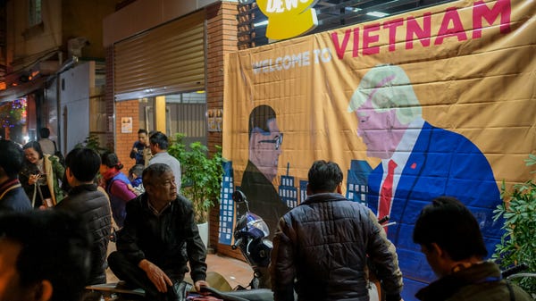 HANOI, VIETNAM - FEBRUARY 26: Local people wait...