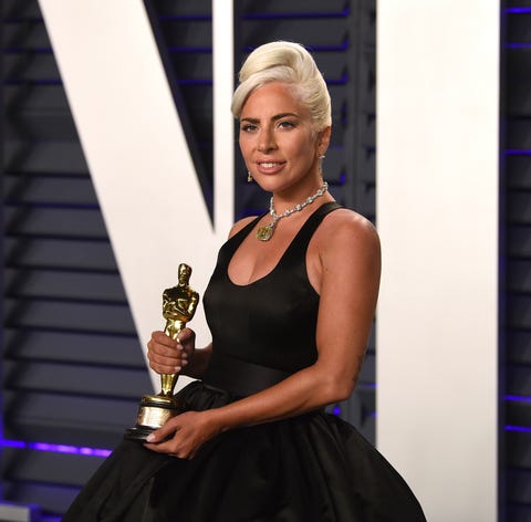 Lady Gaga arrives at the Vanity Fair Oscar Party...