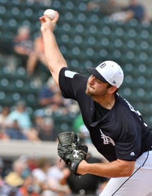 Tigers pitcher Michael Fulmer works in the first inning Wednesday against the Yankees in Lakeland, Fla.