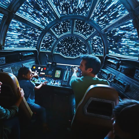 Inside Millennium Falcon: Smugglers Run, guests...