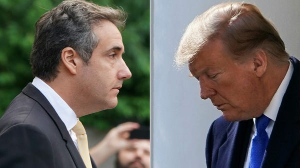 Michael Cohen, left, the former personal lawyer...