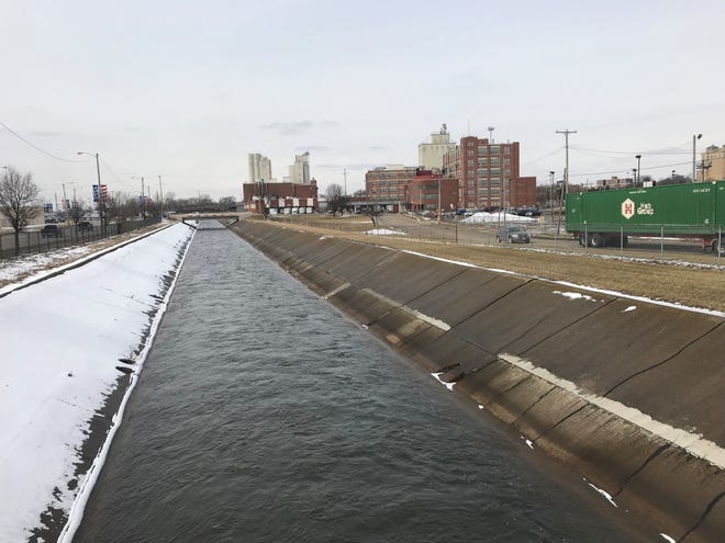 There's still working being done to remove the Kalamazoo River's concrete channel in downtown Battle Creek and replace it with a more natural-looking alternative for flood prevention.