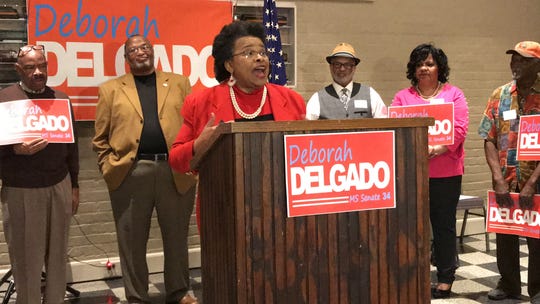 Hattiesburg Ward 2 Councilwoman Deborah Delgado announced she is running for Mississippi Senate District 34 on Wednesday, Feb. 27, 2019, at Laurel Train Depot.