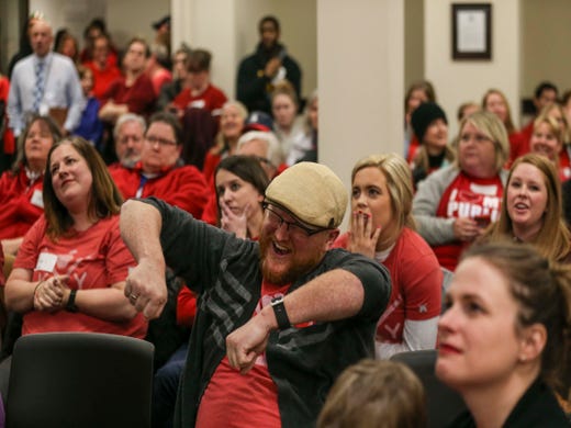 Expressions and feelings seemed to range from incredulous, anger and dismay for teachers who packed an overflow room to watch as House Bill 525 was introduced Thursday afternoon in Frankfort. Hundreds of teachers packed the capitol to protest the bill authored by Sen. Ken Upchurch.