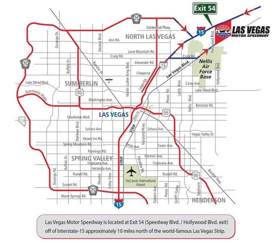 The Nevada Department of Transportation issued a traffic alert for Interstate 15 north of Las Vegas in anticipation of this year's Penzoil 400 at the Las Vegas Motor Speedway.