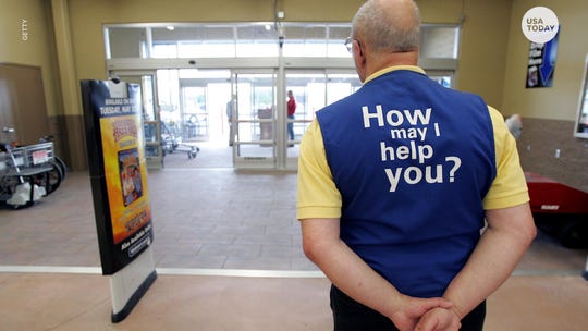 Walmart replaces greeters with guest hosts.