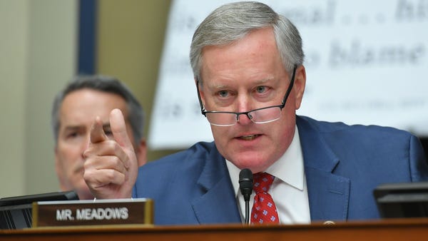 Rep. Mark Meadows, R-N.C., speaks as Michael...