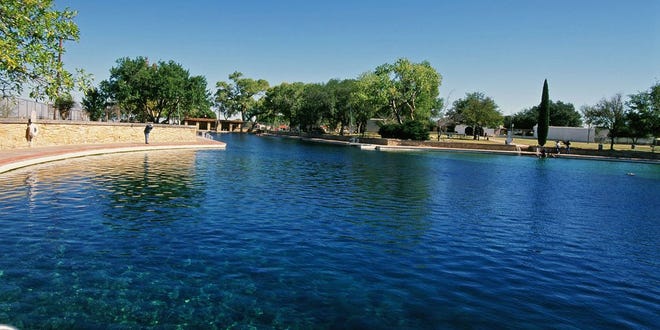 The 1.3-acre spring pool at Balmorea State Park reopened on March 1, 2019 following the completion of a $2 million rehabilitation project.