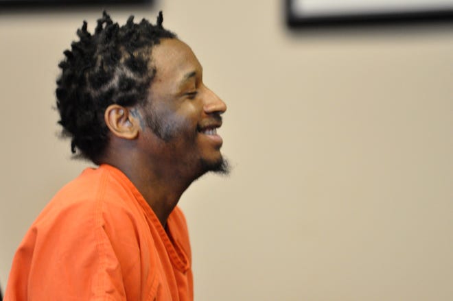 Niyoktron Martin smiles as he leaves an Ozaukee County courtroom on Friday, March 1. He was sentenced to 18 years in prison and 12 years of extended supervision for shooting 18-year-old Nikolis Wagner-Ridling in downtown Port Washington in May 2018.