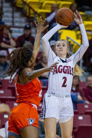 New Mexico State senior Brooke Salas is the second all-time leading scorer in program history.