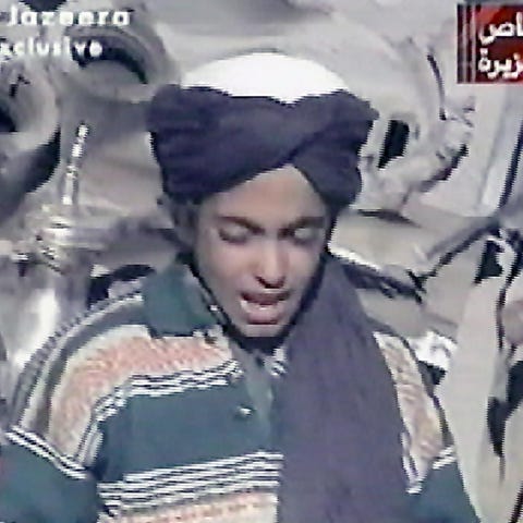 A video frame grab from Nov. 7, 2001, shows Hamza...