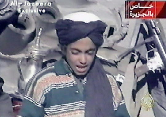 Hamza bin Laden, the youngest son of Osama Bin Laden, born in Saudi Arabia, was captured in a video of November 7, 2001.