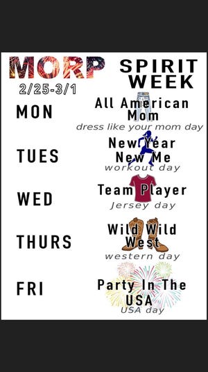 Perry High School's 2019 Spirit Week themes